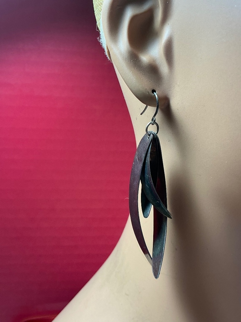 RLM Studio Curved Sphere Dangle Earrings. 3 inches long